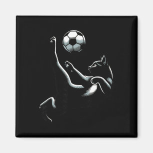 Black Cat Bicycle Kick - Soccer Fans Women Men Kid Magnet