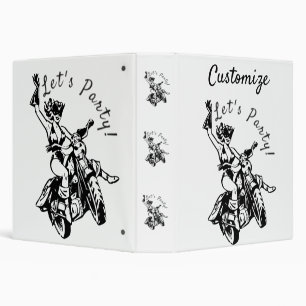 Black Cat Biker Babe Thunder_Cove  Binder