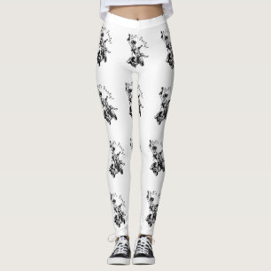 Black Cat Biker Babe Thunder_Cove  Leggings