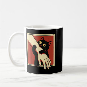 Black Cat Biting Arm Coffee Mug