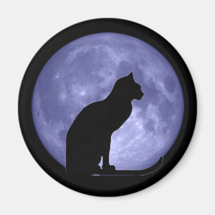 Black Cat Blue Moon Fridge magnet