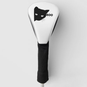 Black cat boo Halloween gift cats Golf Head Cover