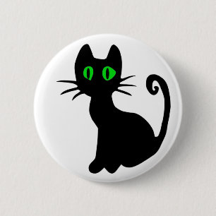 Black Cat Button