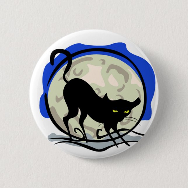 Black Cat Button (Front)