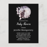 Black Cat by a Magical Full Moon Baby Shower