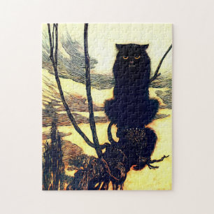 Black Cat by Arthur Rackham Jigsaw Puzzle