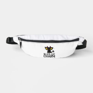 Black Cat Charm Halloween Design Tank Top Fanny Pack