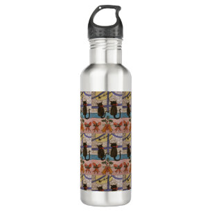 Black Cat Christmas 710 Ml Water Bottle