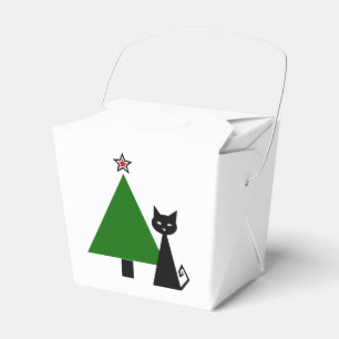 Black Cat Christmas Favor Box