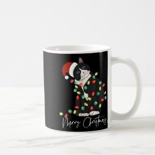 Black Cat Christmas Light Christmas Black Cat With Coffee Mug