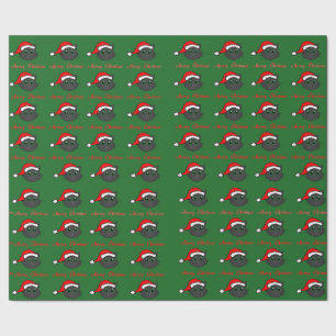 Black Cat Christmas Wrapping Paper