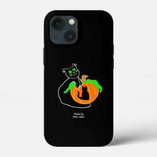 Black Cat Citrouille Apple iPhone 13 Mini Coque