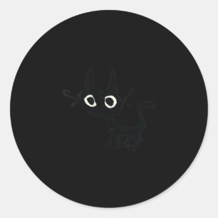 Black Cat  Classic Round Sticker