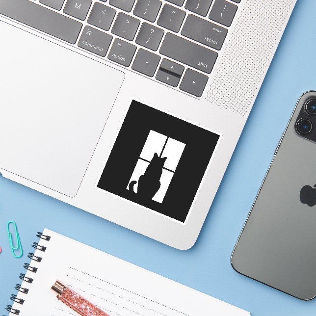 Black Cat Click to Customize Window Colour Option (Laptop w/ iPhone)