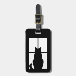 Black Cat Click to Customize Window Colour Option Luggage Tag