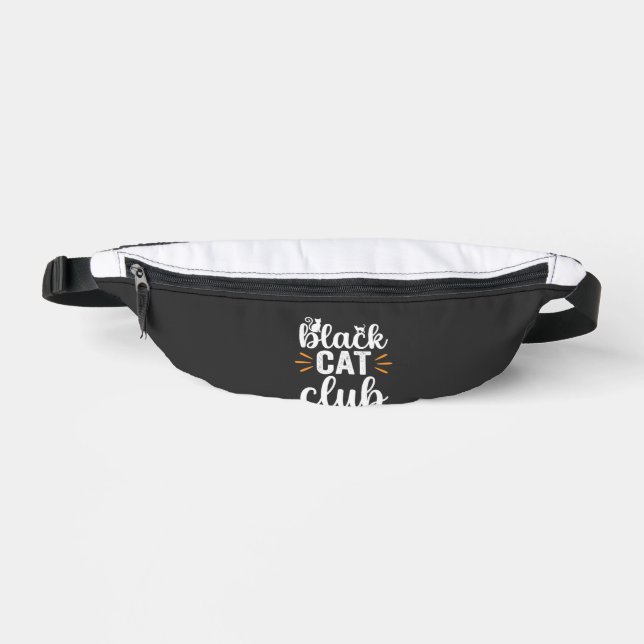 Black Cat Club Halloween Design Fanny Pack (Front)