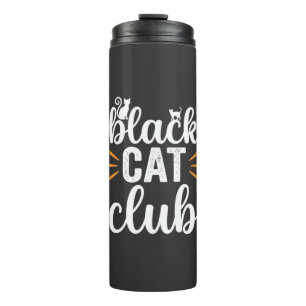 Black Cat Club Halloween Design Thermal Tumbler