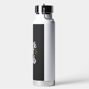 Black Cat Club Halloween Design Water Bottle