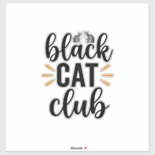 Black Cat Club Vintage Cat Lover Vector Design_1