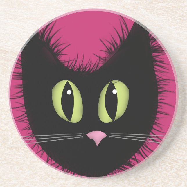 Black Cat Coaster (Front)