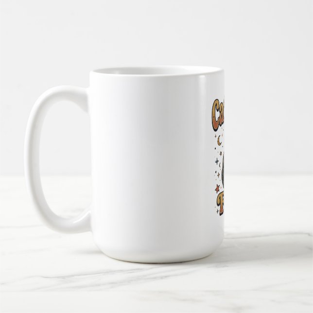 Black Cat Coffee Morning Design Mug (Left)