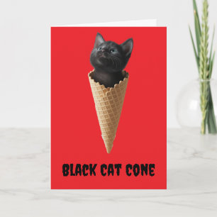 Black Cat Cone Card