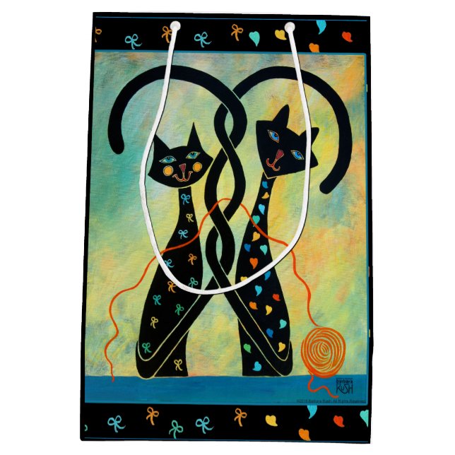 Black Cat Controlled Chaos - Custom Gift Bag (Back)