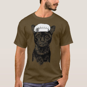 Black Cat Cook Chef Funny Cooking T-Shirt
