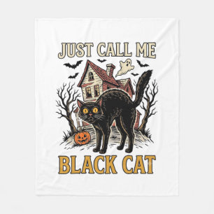 Black Cat Costume Haunted House Funny Halloween Sh Fleece Blanket