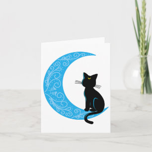 Black Cat Crescent Moon Sailor Mom Card