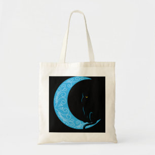 Black Cat Crescent Moon Sailor Mom Hoodie Tote Bag