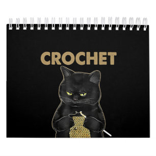 Black Cat Crochet Because Murder Is Wrong Calendar