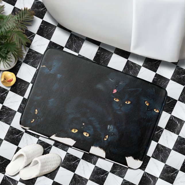 Black Cat Cuddle Bath Mat (Creator Uploaded)