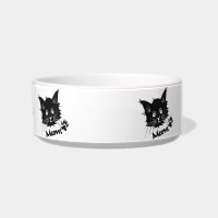 Black Cat custom cat bowl