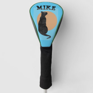 BLACK CAT CUSTOM GOLF DRIVER COVER PERSONALIZED