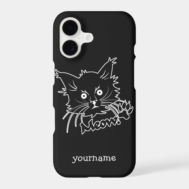 Black Cat custom monogram phone cases (Back)