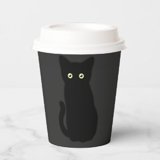 Black cat, cute kitten, spooktacular fun  paper cups
