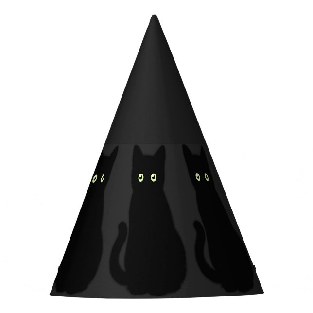 Black cat, cute kitten, spooktacular fun   party hat (Front)