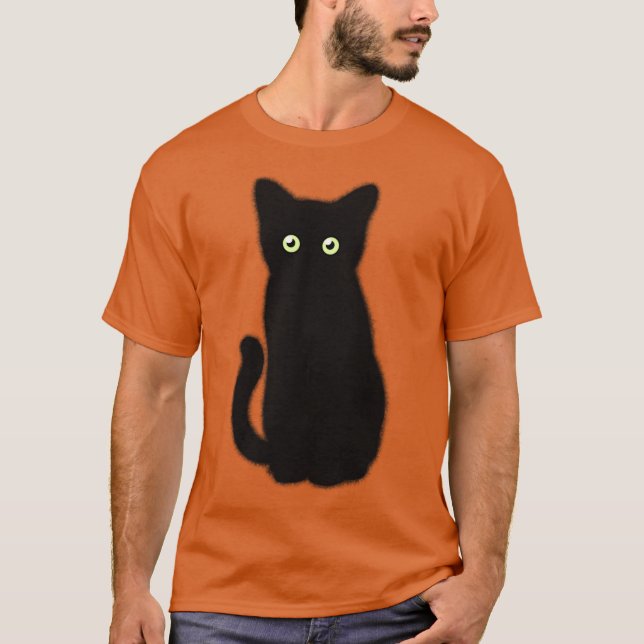 Black cat, cute kitten, spooktacular fun T-Shirt (Front)