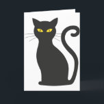 Black Cat Cute Thank You Card<br><div class="desc">Black Cat Cute Birthday or Thank you Card</div>