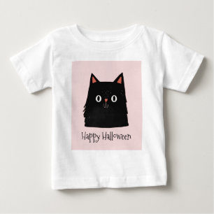 Black Cat Cute Witch Halloween Baby T-Shirt