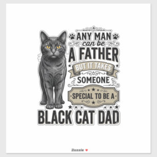 Black Cat Dad Vintage Engraving T-Shirt Design_1