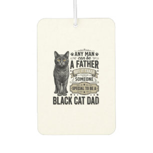 Black Cat Dad Vintage Engraving T-Shirt Design_1 Air Freshener
