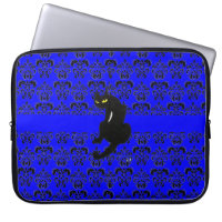 BLACK CAT DAMASK black blue