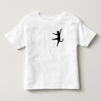 black cat dancing toddler t-shirt