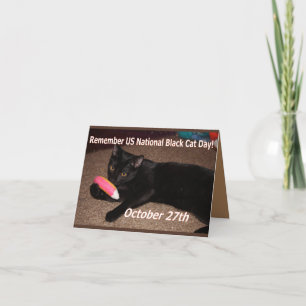 Black cat day card