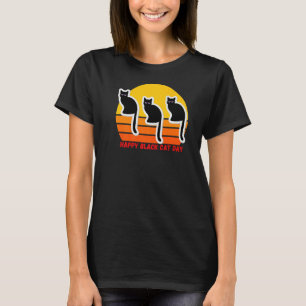 Black Cat Day Crazy Cat Lady Women's Cat Feline Lo T-Shirt