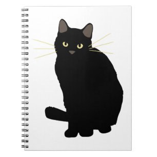 Black Cat Drawing Cute Black Cat Cat Mom Cat Lover Notebook