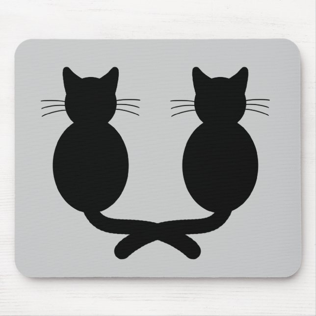 Black Cat Duo - Mousepad (Front)