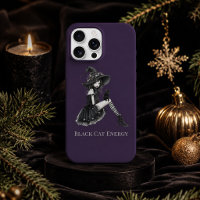 Black Cat Energy Gothic Witch Phone Case